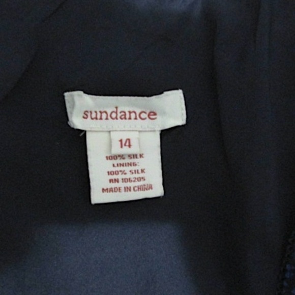 Sundance Sheer Teal Paisley Midi Skirt, Size 14 - Picture 7 of 7